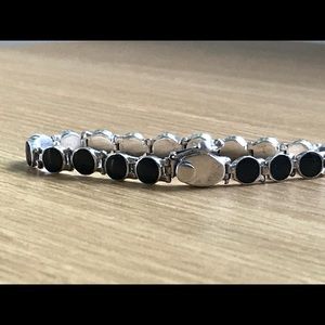 Sterling Silver & Onyx Bracelet